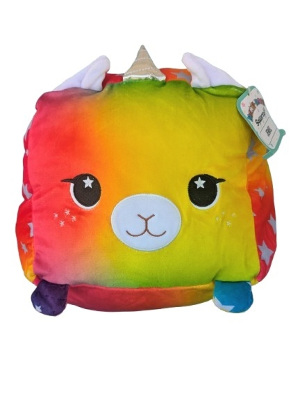 NWT Moosh-Moosh Squared² Jewel Llamacorn Plush 10” Cube – Ultra Soft & Stackable